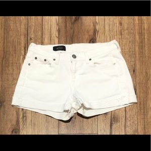 J. Crew denim rolled-up shorts (white)